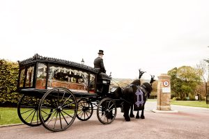 Horse-drawn traditional hearse