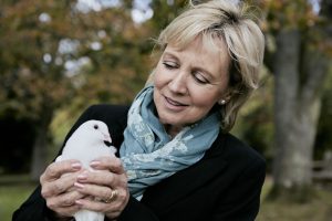 Dove release at a funeral